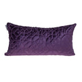 Navy Quilted Velvet Lumbar Decorative Pillow W383246