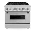 36 in. Gas Burner Electric Oven Stainless with Brass Burners O82973