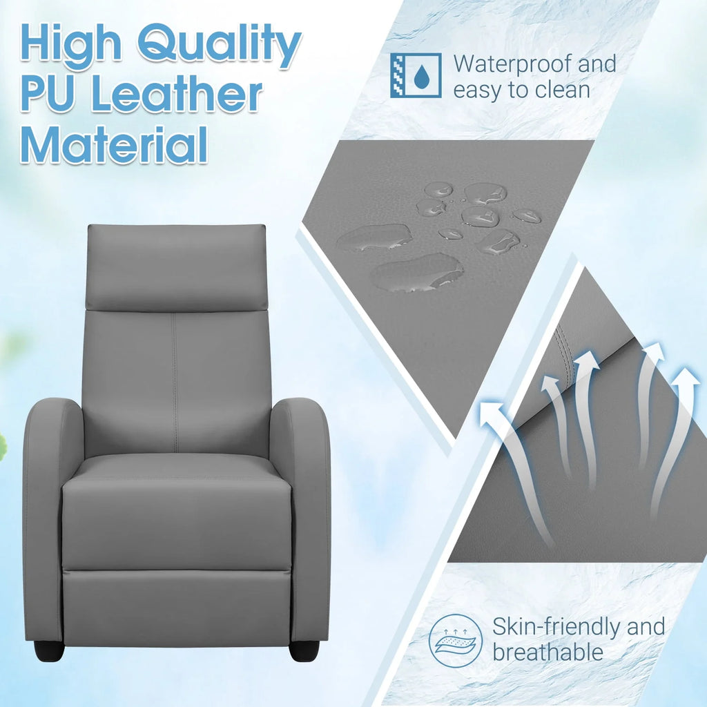 Pu Leather Recliner Chair Y58541
