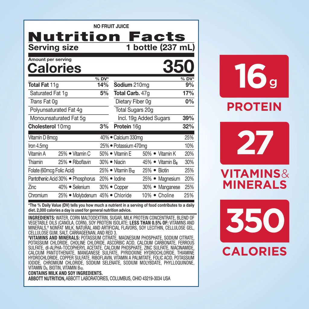 Strawberries & Cream 8 oz Nutritional Shake Case of 24 T2998