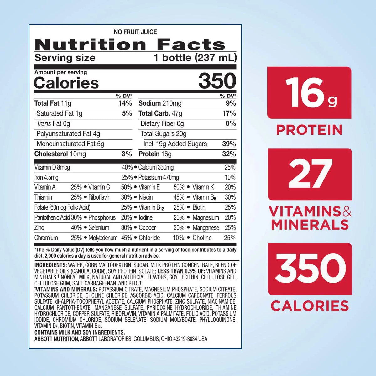 Strawberries & Cream 8 oz Nutritional Shake Case of 24 T2998