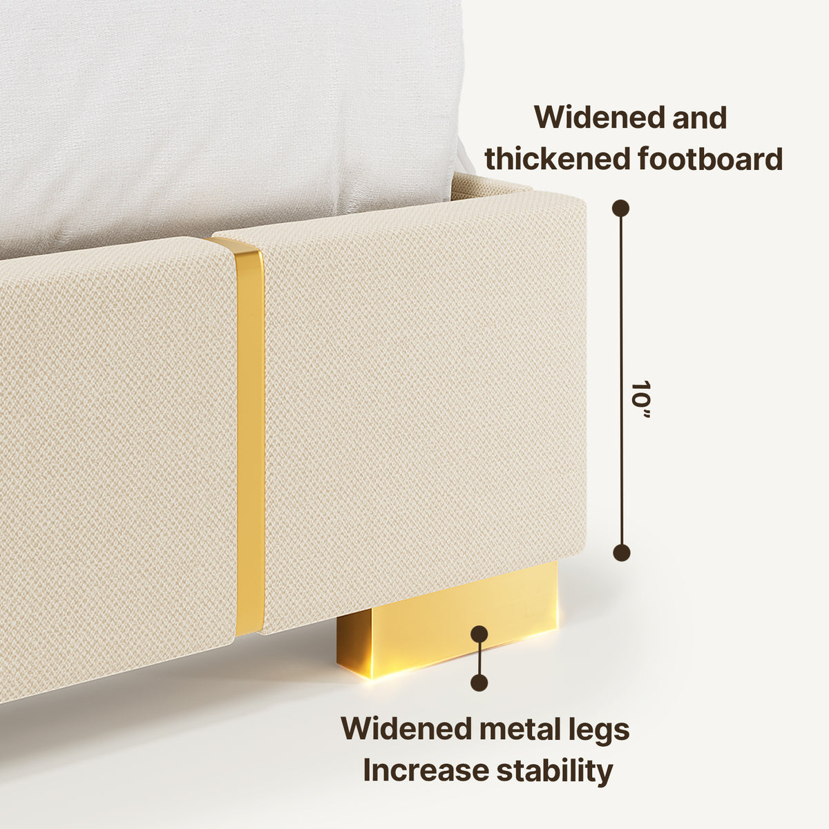 Queen Size Fabric Upholstered Bed Frame D3629