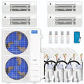 45,000 BTU 4 Zone Ceiling Cassette Ductless Air Conditioner and Heat Pump N818