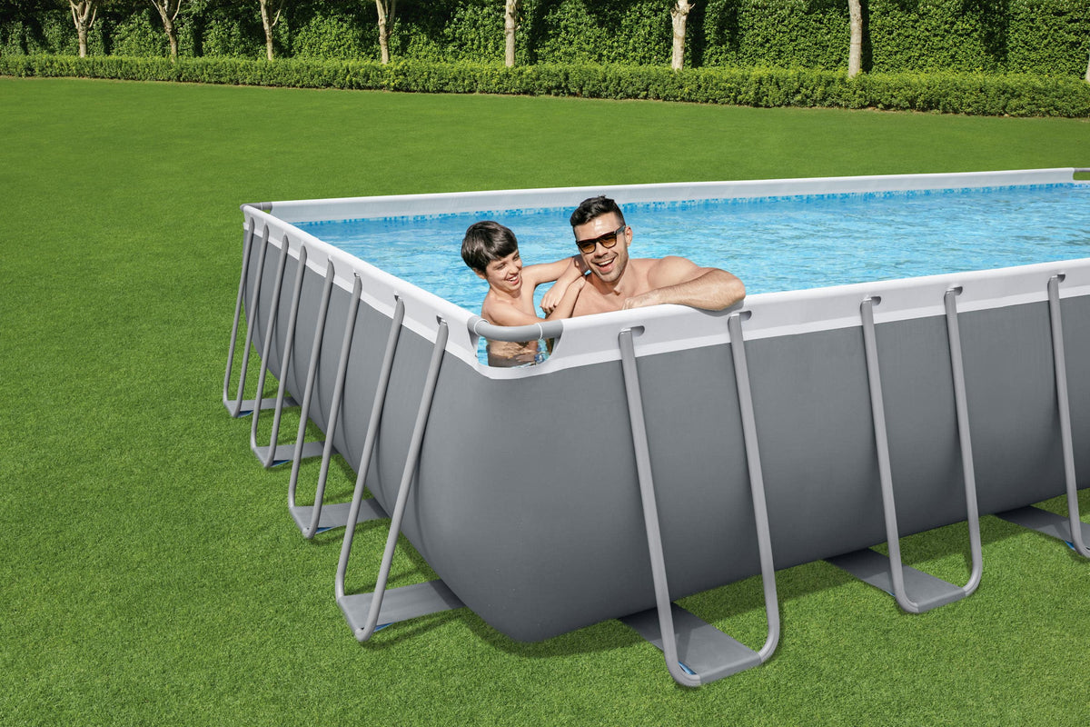 Power Steel 31'4 x 16' x 52 Rectangular Above Ground Pool Set G47998
