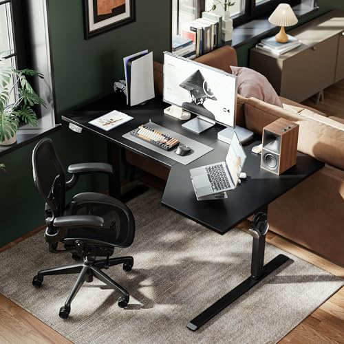 L-Shaped 55 Inches Height Adjustable Electric Standing Desk H27912