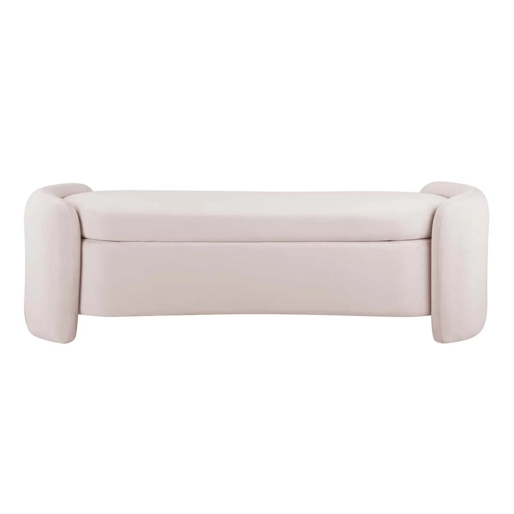 Pink Performance Velvet Bench F7060