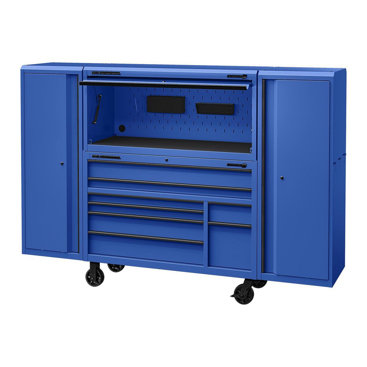 56 in. x 22 in. Blue Work Center Hutch Z53890
