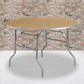 4-Foot Round Heavy Duty Birchwood Folding Banquet Table M286