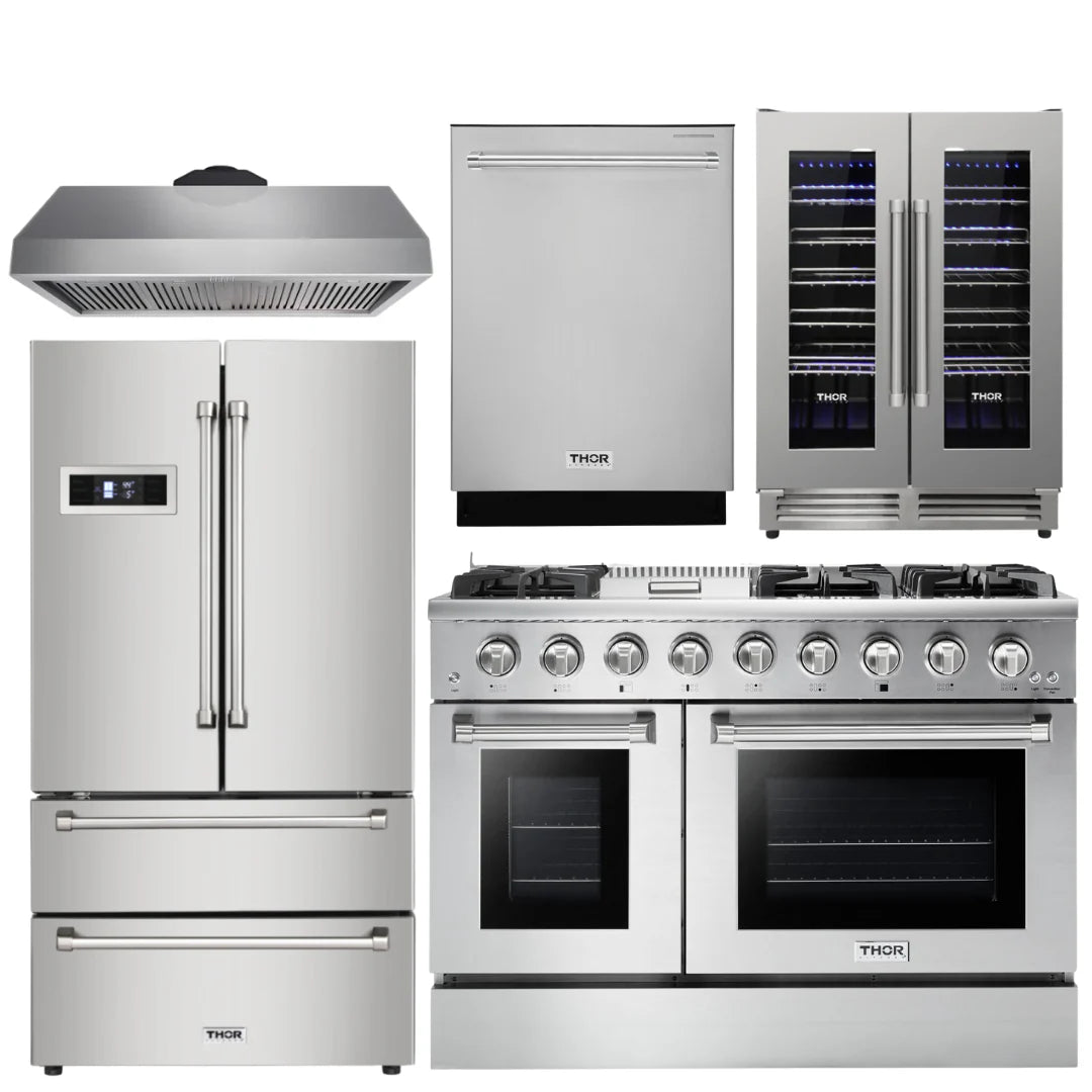 48 In. Gas Range 5 Piece Kitchen Bundle Y824