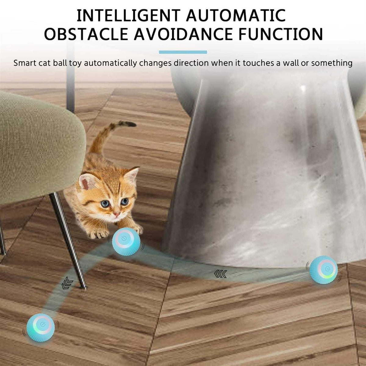Interactive Cat Toy Ball with LED Light Y200484
