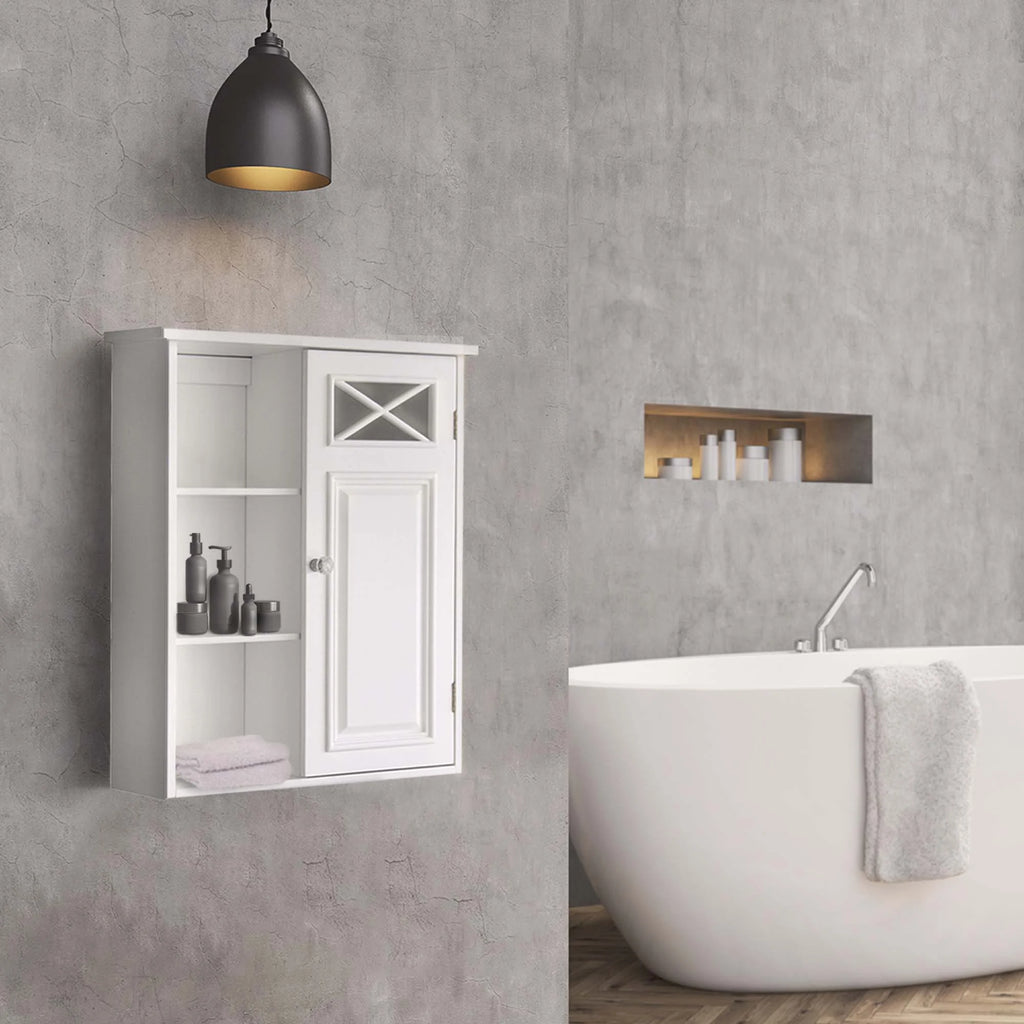 White Wooden Wall Cabinet T289