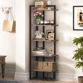 5 Tier Wood Corner Bookshelf V762