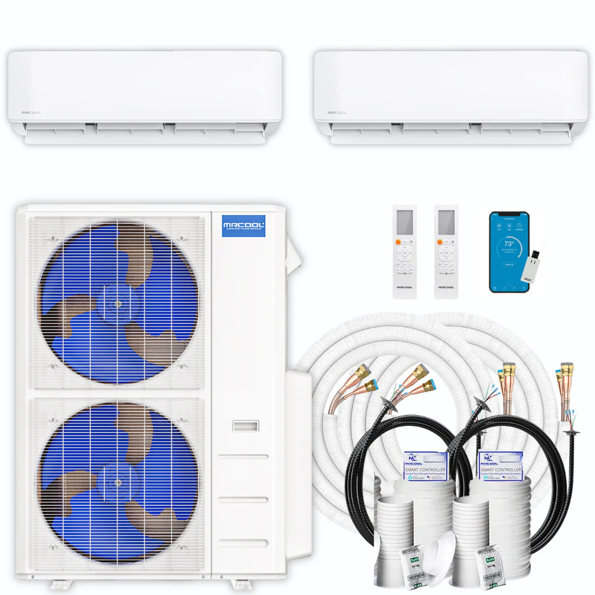 54,000 BTU 2 Zone Ductless Air Conditioner and Heat Pump F48204