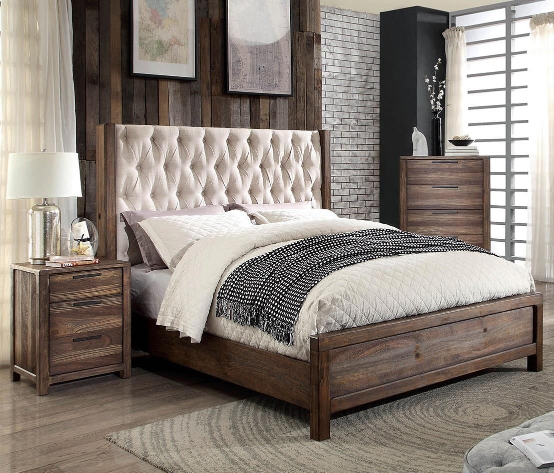 Solid Wood King Bedroom Set 3pcs T91941