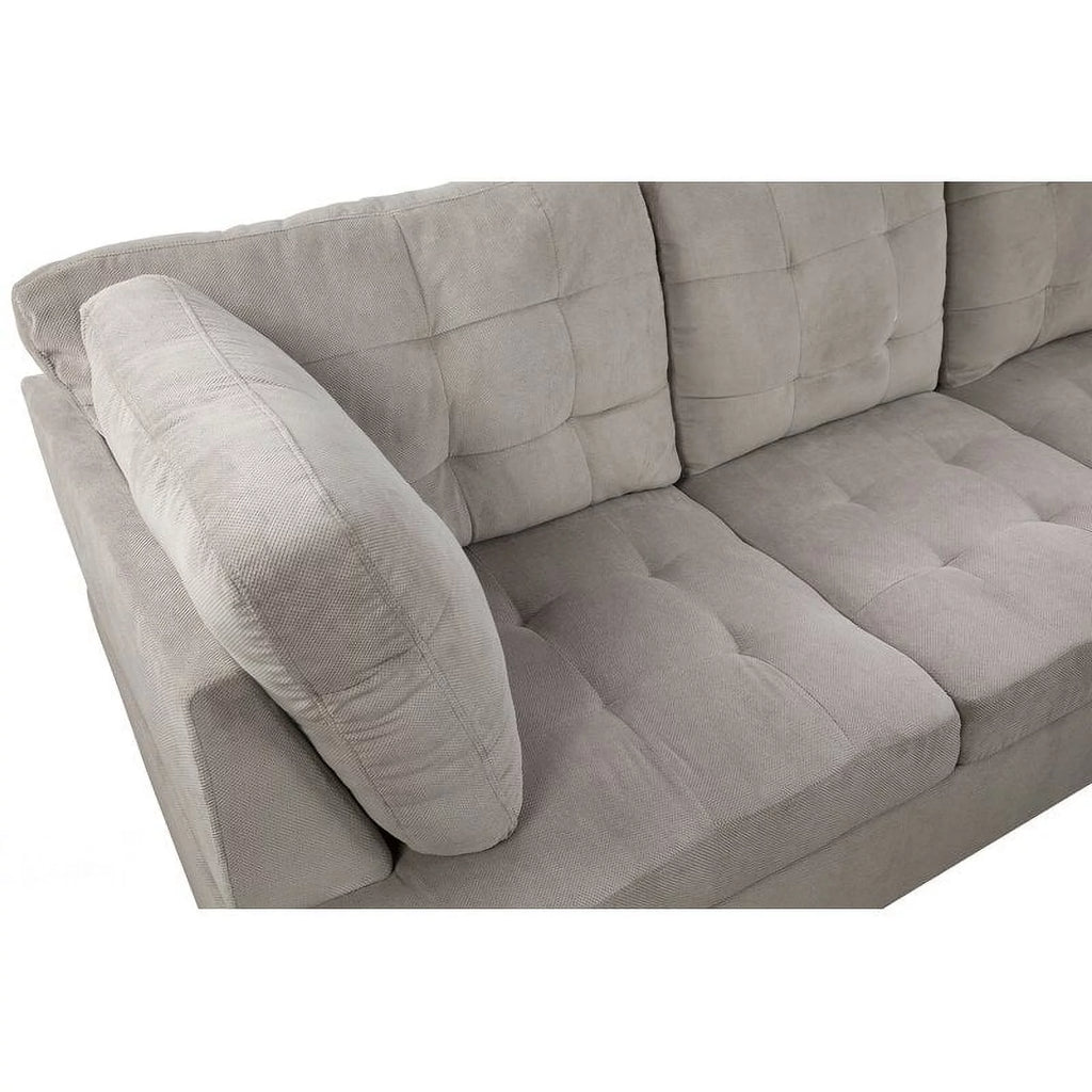 Gray Right Hand Facing Sectional with Ottoman V9348