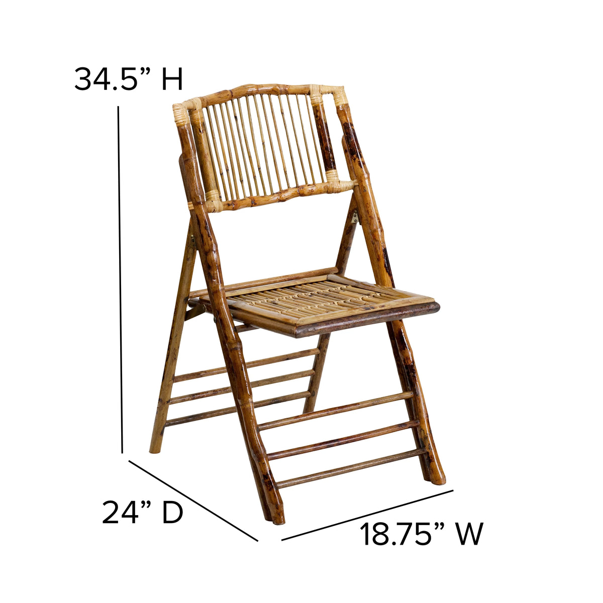 4 Pack Bamboo Wood Folding Chair G611883
