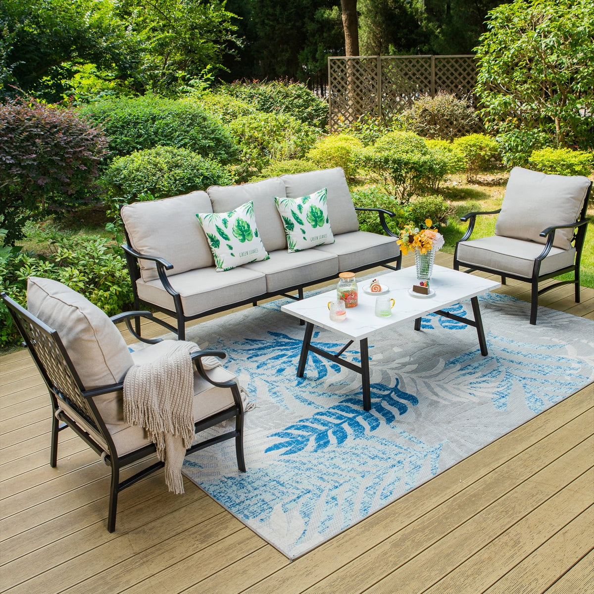 5-Seat Metal Patio Conversation Set T884