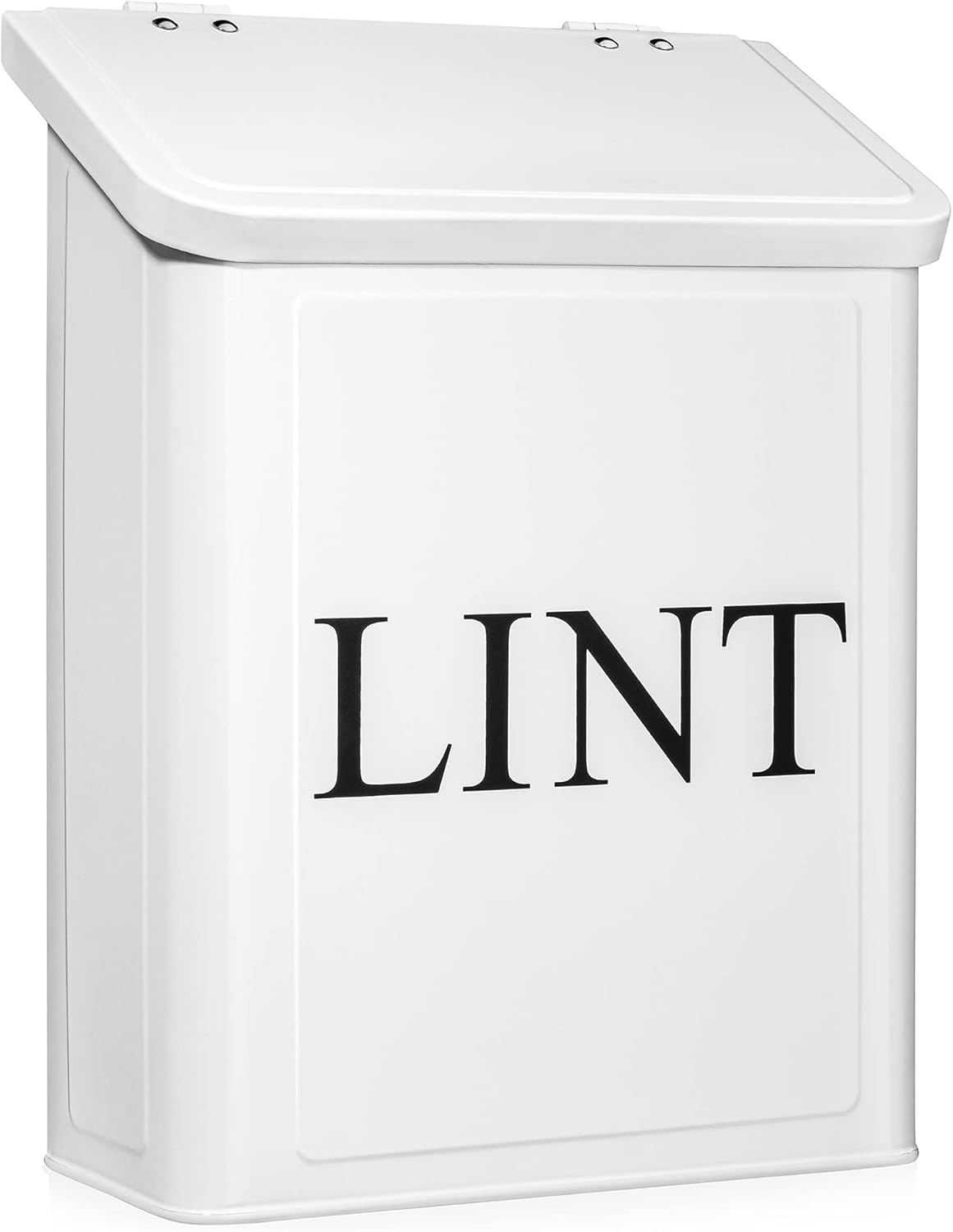 White Metal Magnetic Lint Bin with Lid U164311