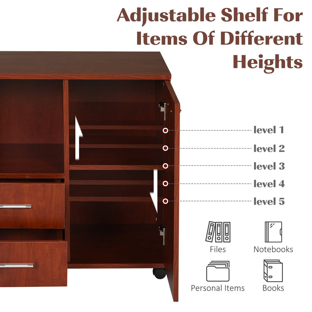 Printer Stand with Casters Mobile File Cabinet E76456