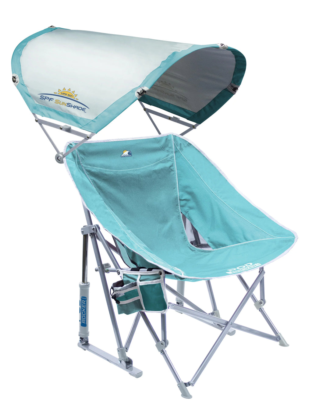 Seafoam Green Folding Rocking Camp Chair S5382