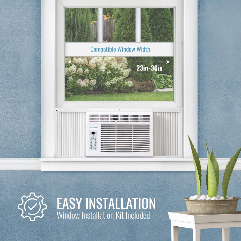 5,000 BTU Window Air Conditioner with Remote, White Q2733