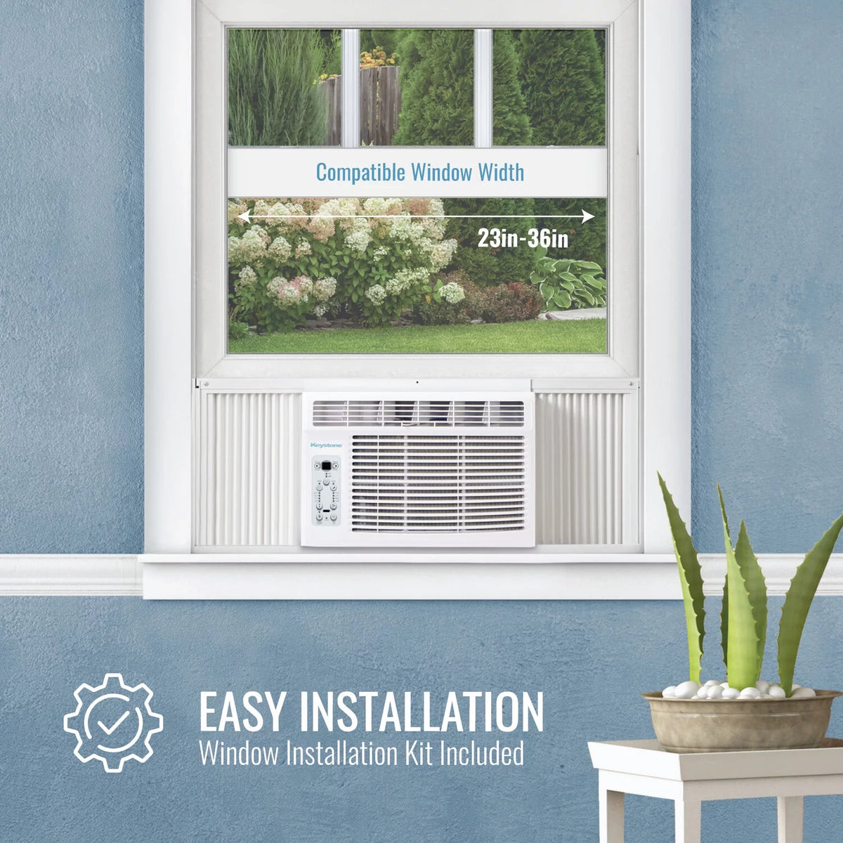 5,000 BTU Window Air Conditioner with Remote, White Q2733