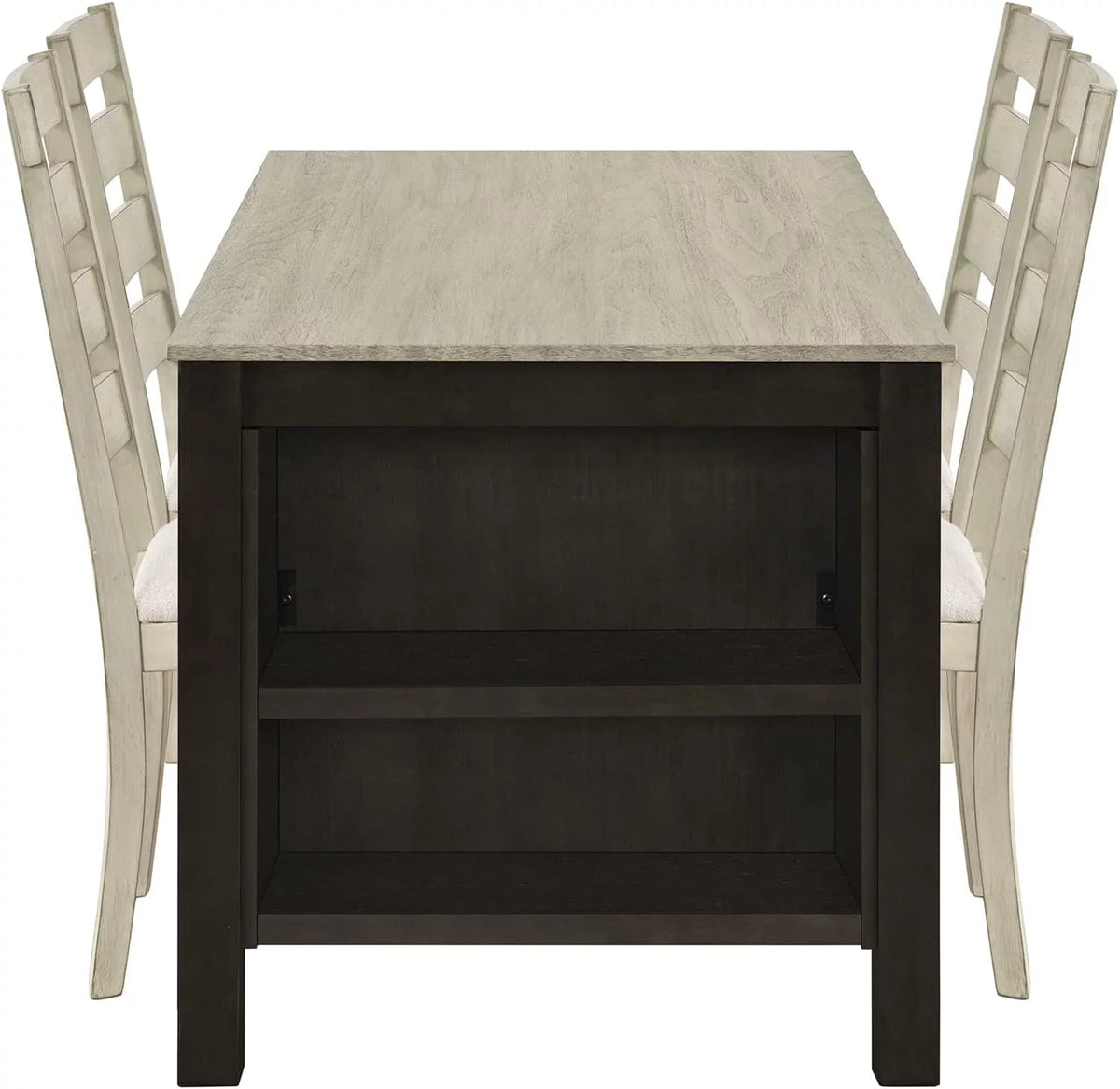 5-Piece Wood Dining Table Set with Padded Chairs S77014