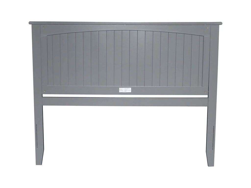 Queen Wood Panel Headboard with Device Charger in Gray S406