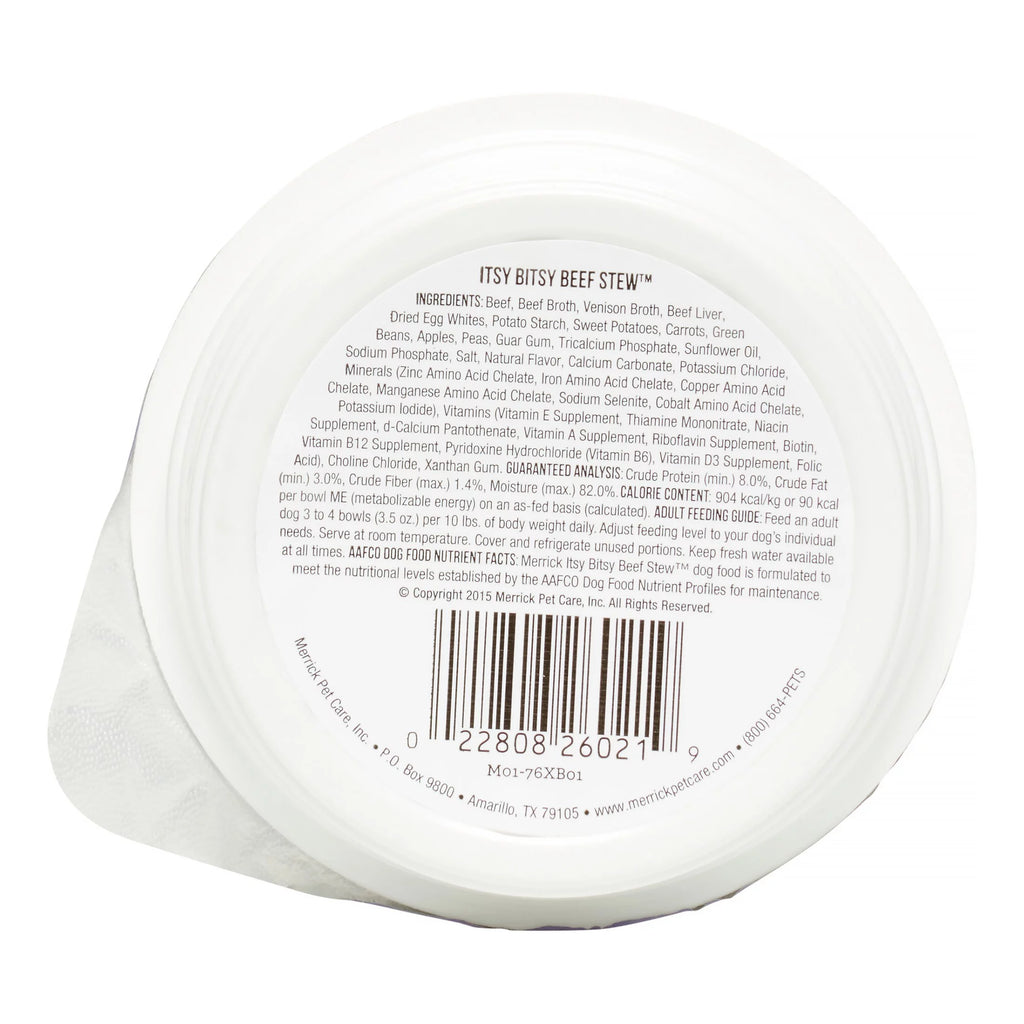Grain Free Wet Dog Food 3.5 OZ Tub T51374