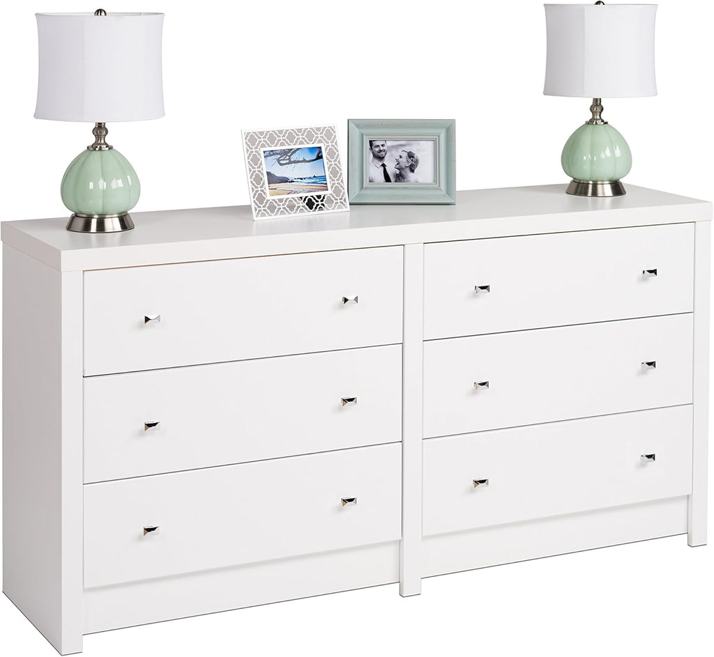 White 6 Drawer Dresser Y5307
