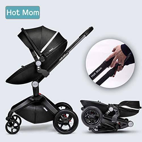 Black Baby Stroller with Bassinet Combo D986826