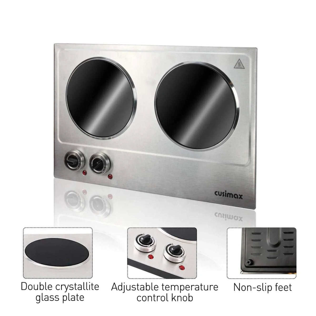 1800W Infrared Double Burner Electric Hot Plate Y3052