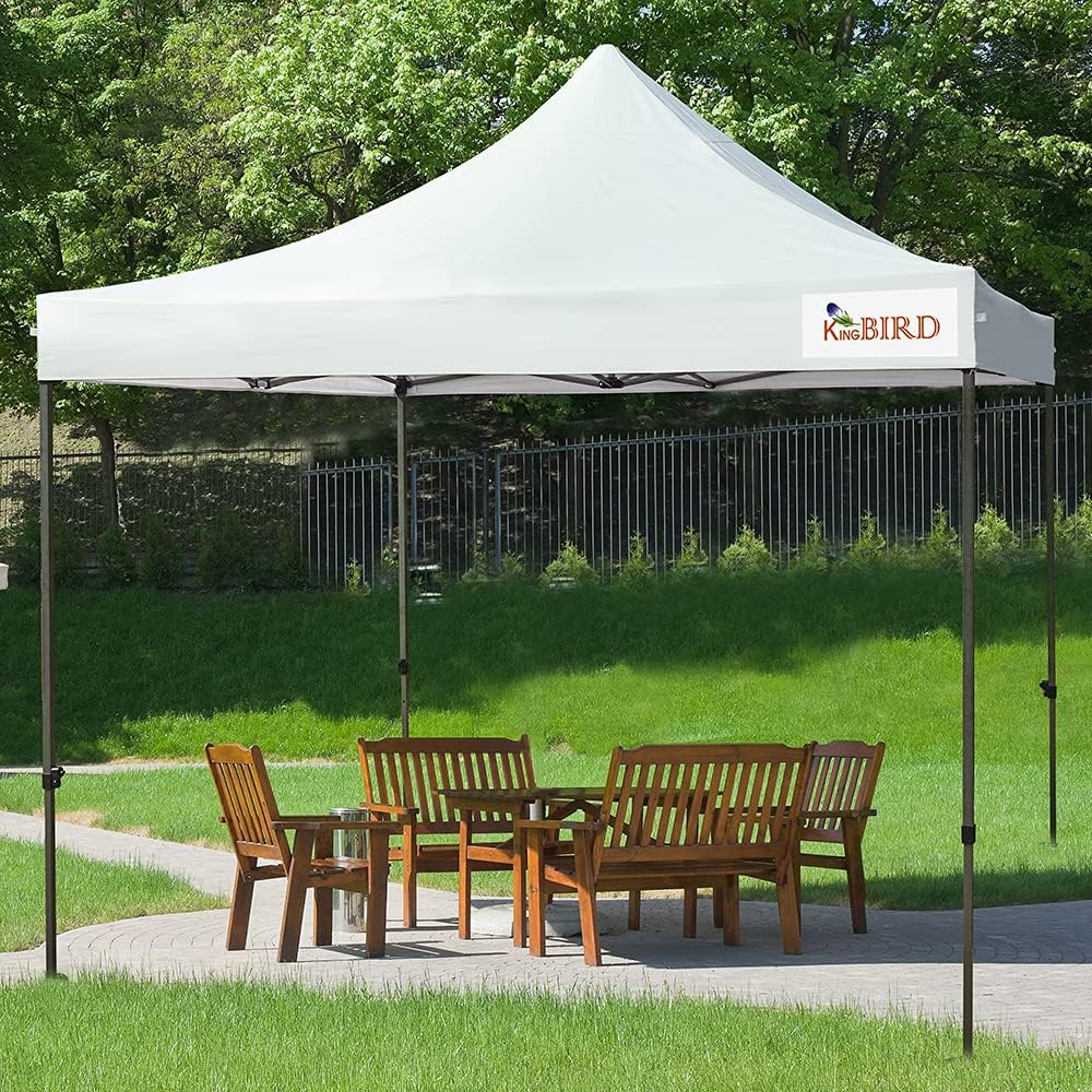 10'x10' Heavy Duty Waterproof Pop Up Canopy Tent with Roller Bag O33644