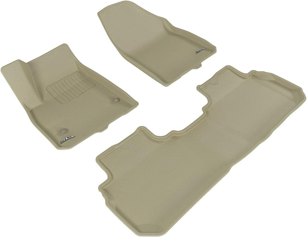 All-Weather Floor Mats Custom Fit Car Floor Liners 1st & 2nd Row Black I657