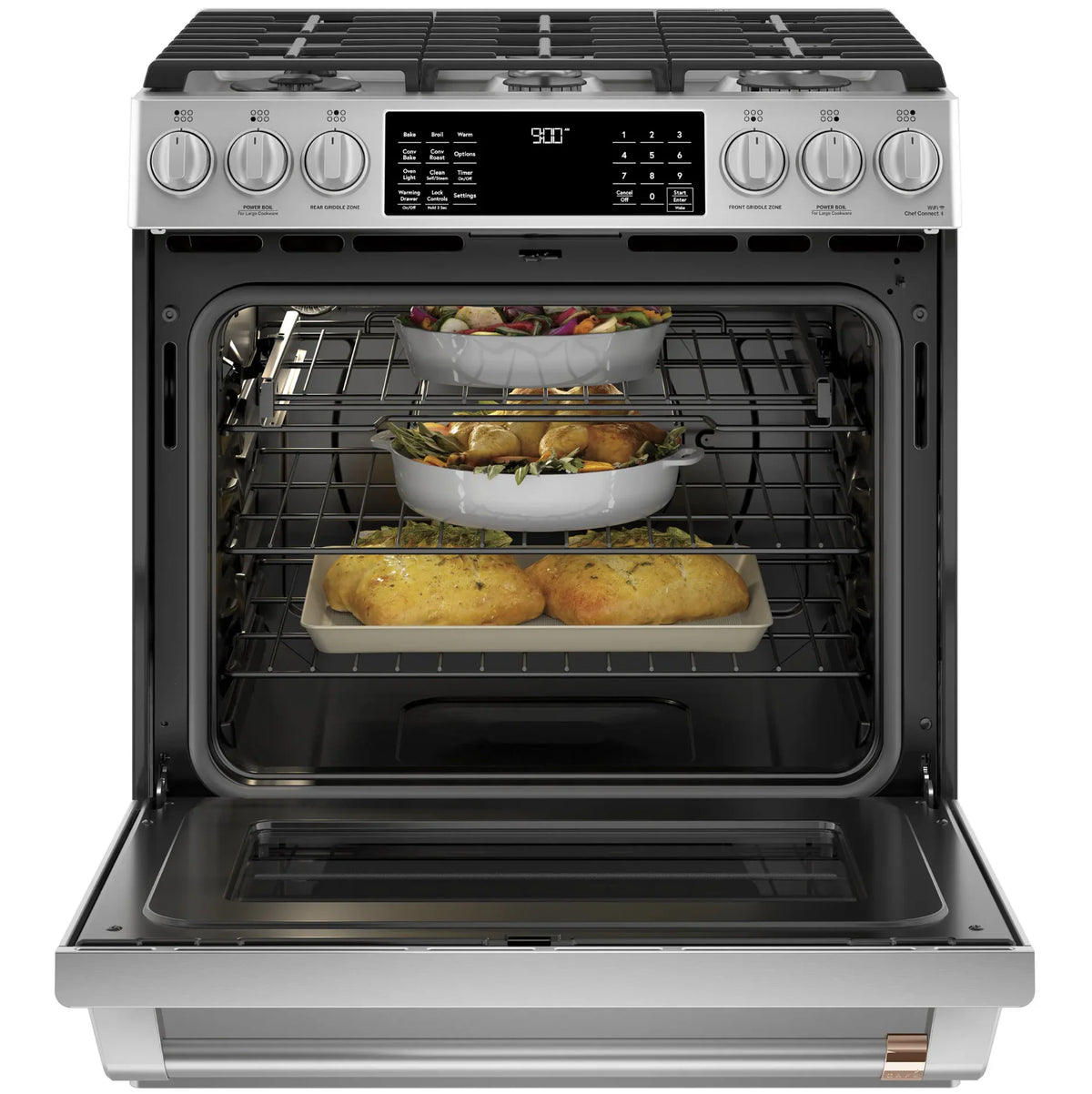 30 IN. 5.7 CU. FT. Slide-In Dual-Fuel Convection Range H4835