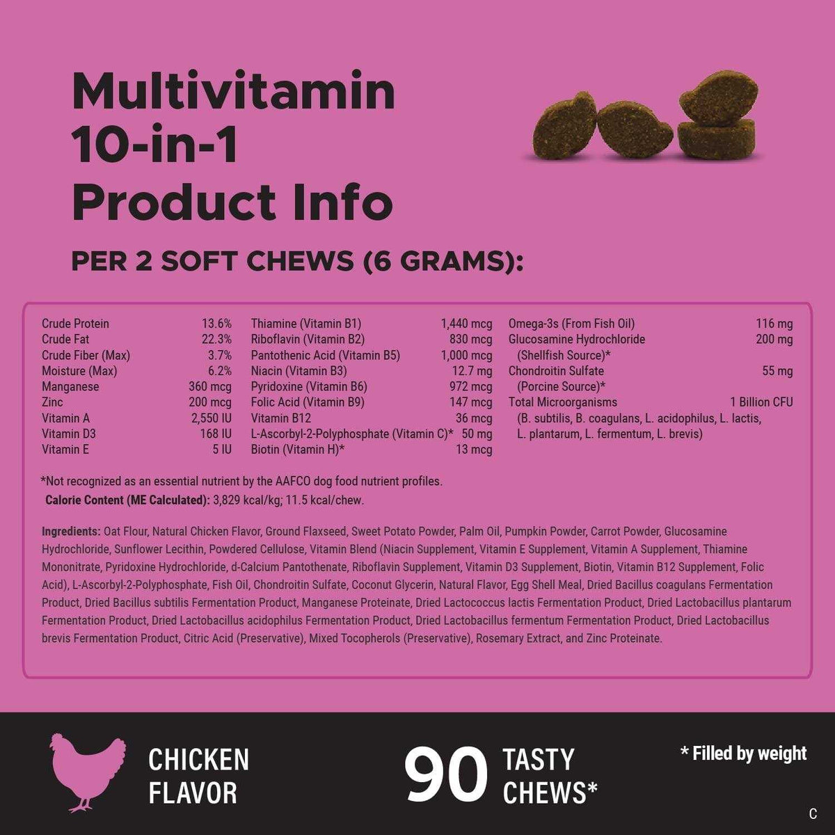 10 in 1 Multivitamin Glucosamine Soft Chews C1418
