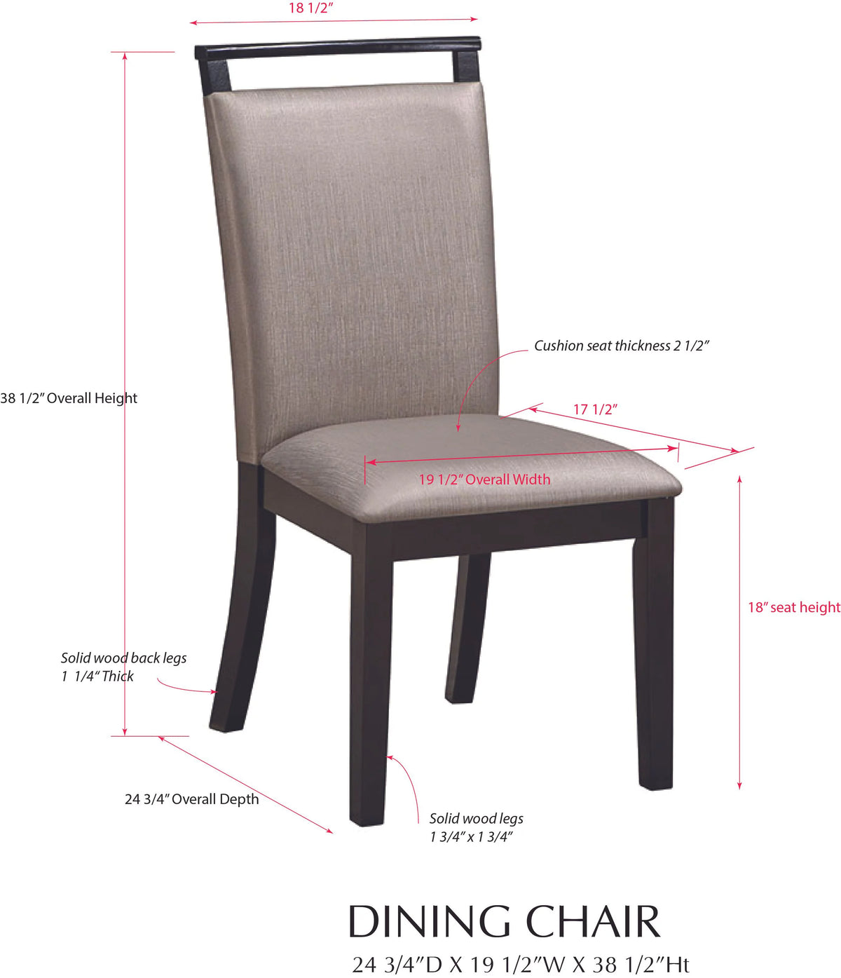 7 Piece Gray Fabric White Wood Dining Set M8762