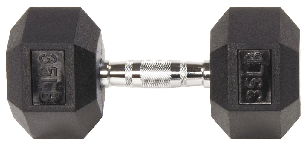 35LBs Rubber Encased Hex Dumbbell N62035