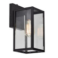 Waterproof Outdoor Wall Light with Seeded Glass, Matte Black X627020