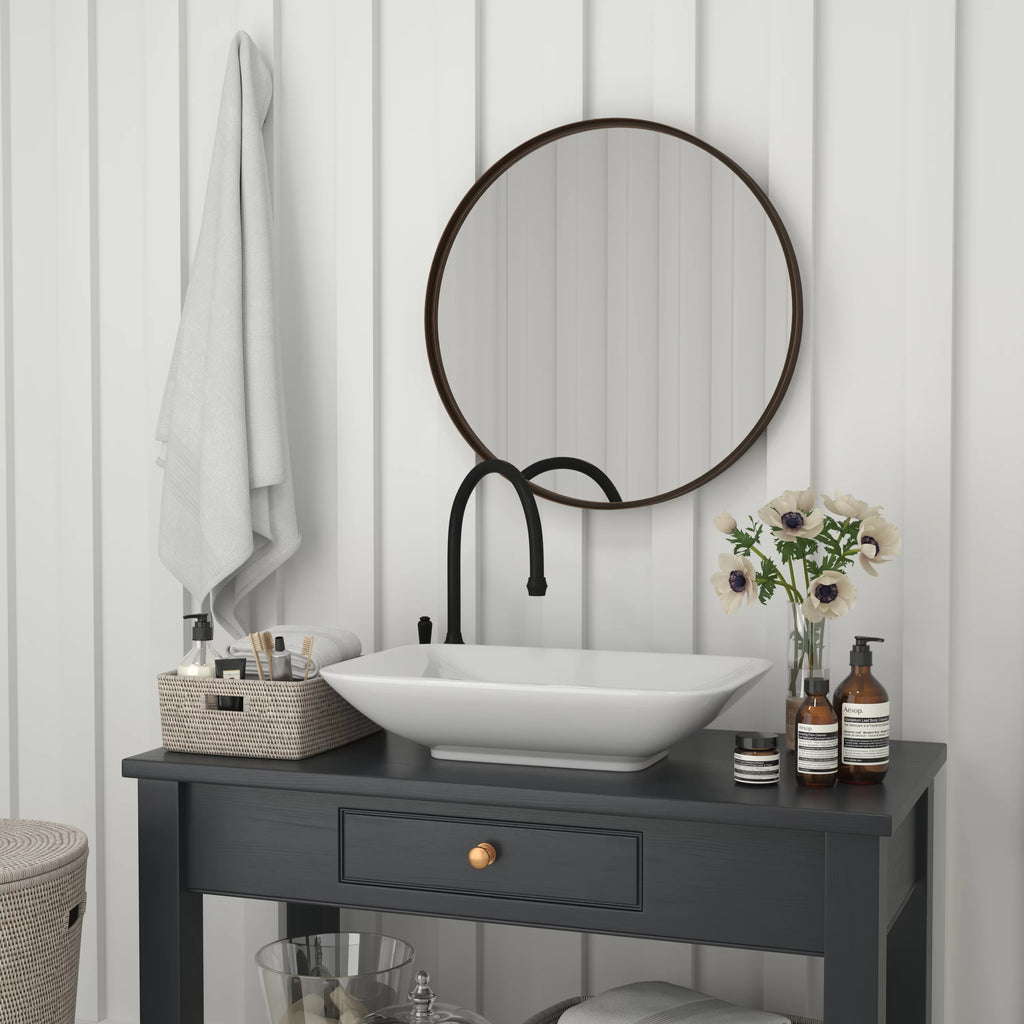 Brushed Bronze Wall Mounted Mirror R828