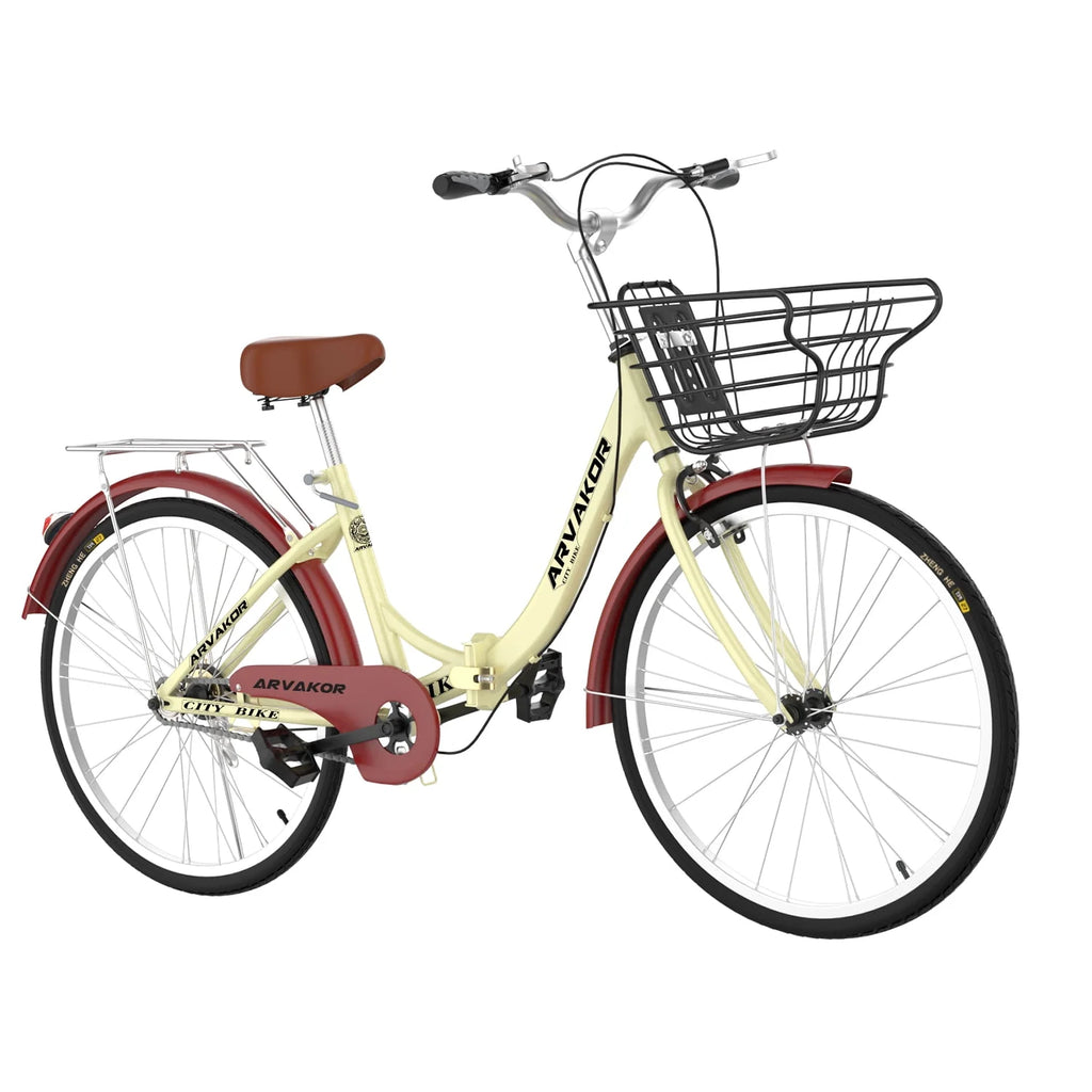 26 Inch White Cruiser Bike A85550