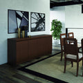 Nut Brown Buffet Cabinet with 6 Shelves T703