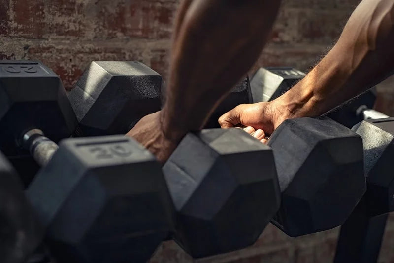 35LBs Rubber Encased Hex Dumbbell N62035