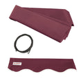 20 x 10 ft. Retractable Awning Fabric Replacement Burgundy W798