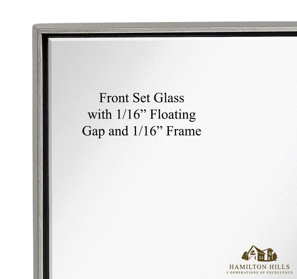 Brushed Metal Wall Mirror 22" x 30" O3110