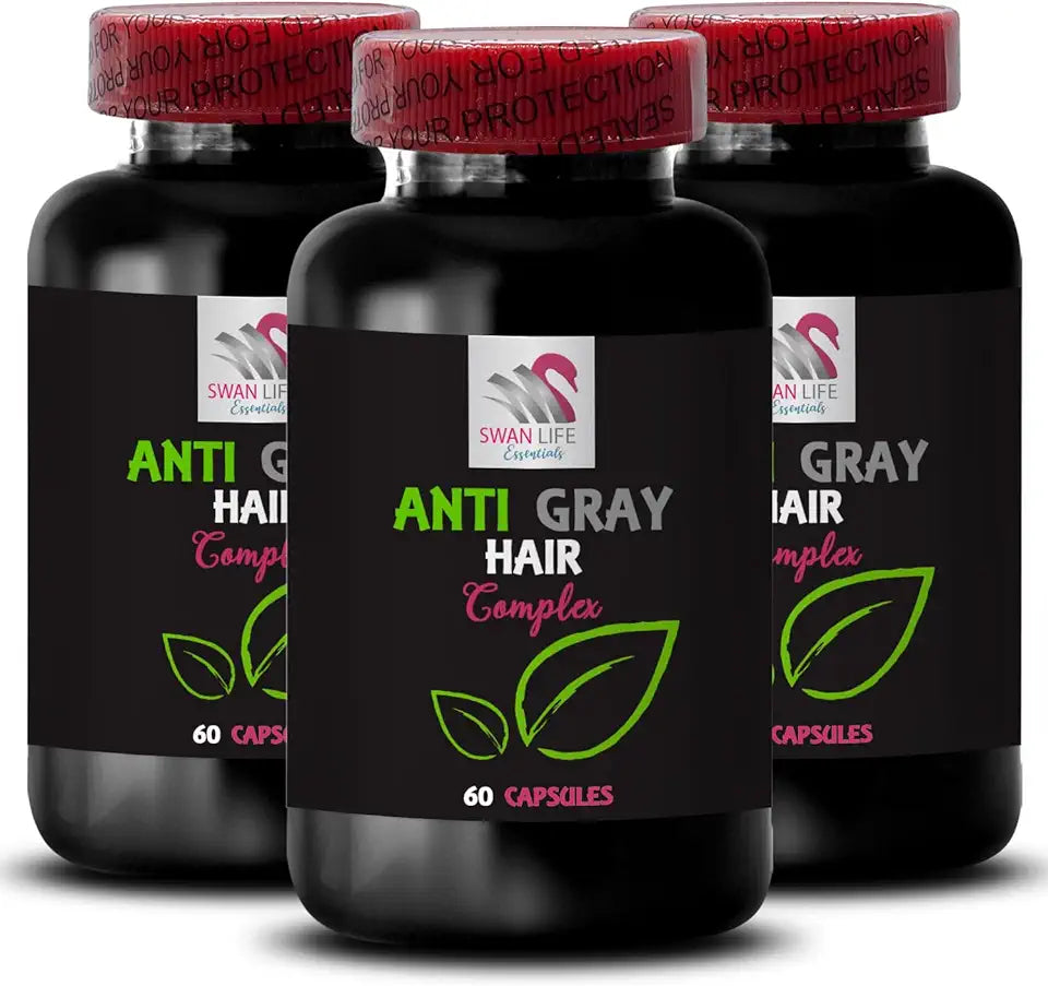 Anti Gray Hair Pills 3 Bottles 180 Capsules U96394