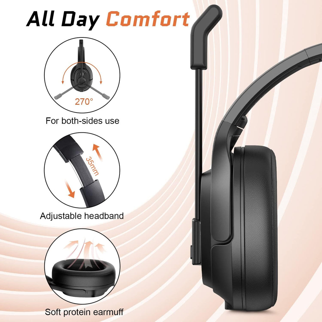 Noise Canceling Trucker Bluetooth Headset with Microphone X551429