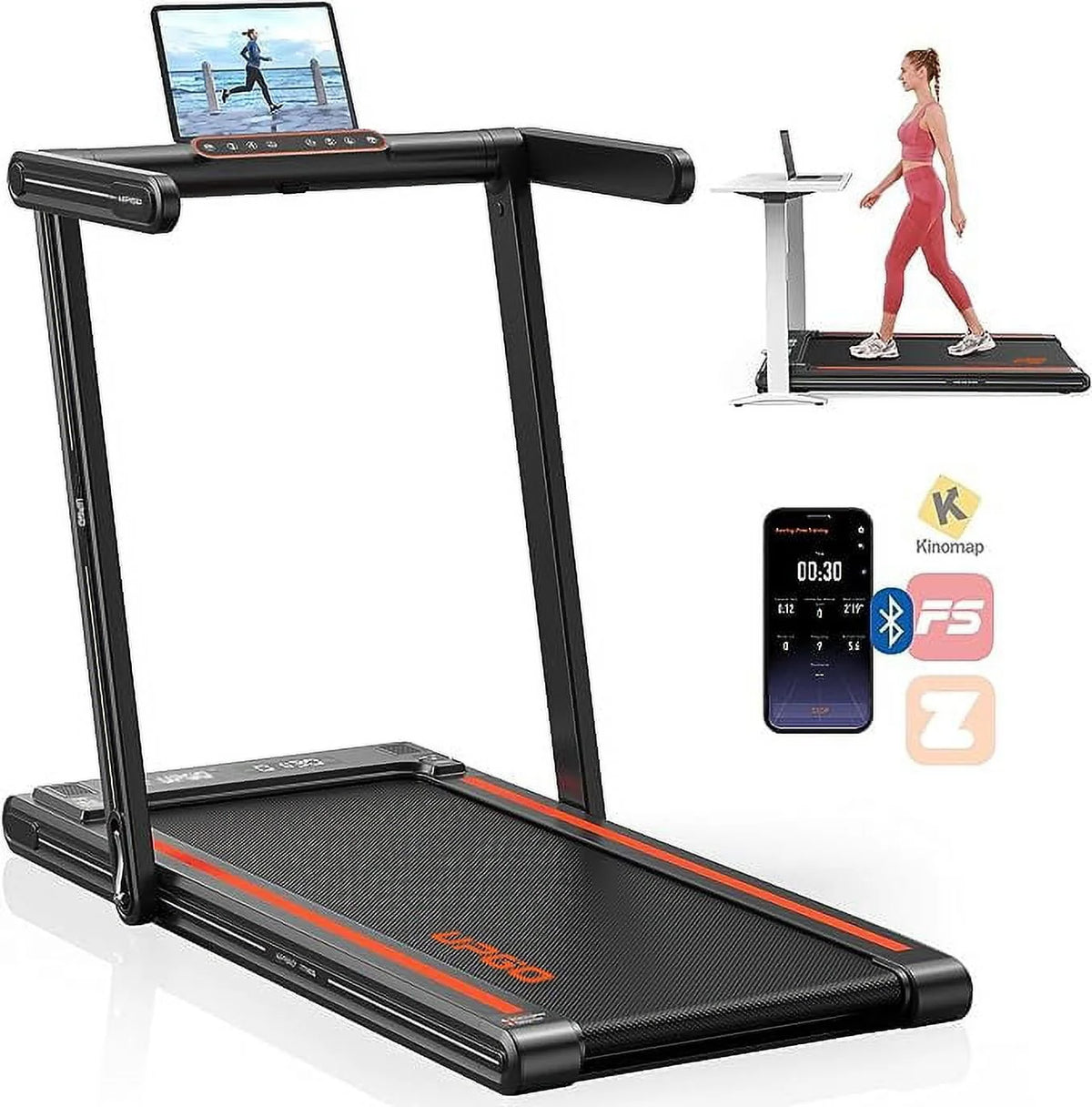 2.5HP Walking Pad Treadmill with Remote Control X341