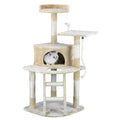 Beige Cat Tree Condo with Sisal Covered Posts G863915
