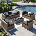 7-Piece Wicker Patio Furniture Set with Cushions G189